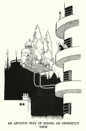 An Artistic Way of Hiding an Unsightly View (litho)