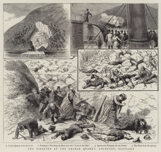 The Disaster at the Crarae Quarry, Lochfyne, Scotland (engraving)