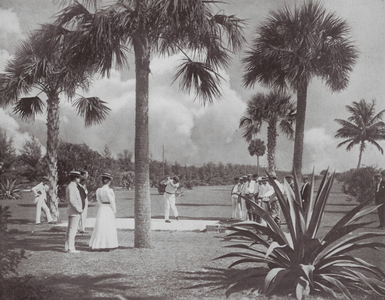 Golf at Palm Beach (b/w photo)