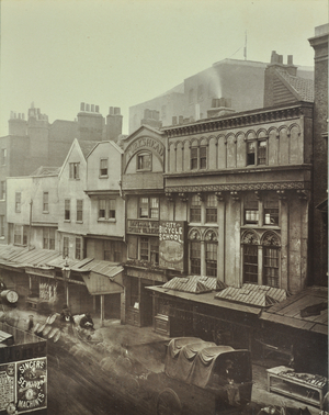 Turk's Head, Aldgate, London, 1883 (b/w photo)