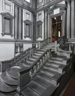 Renaissance - Architecture: Vestibule - Laurentian Library, Florence, Italy
