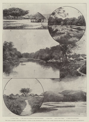 The Lagos-Dahomey Frontier Question, Scenes in the Hinterland District now under Dispute between the British and French Governments (engraving)