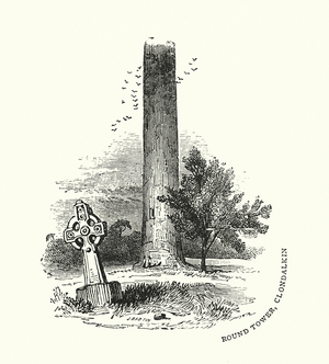 Round Tower, Clondalkin (engraving)