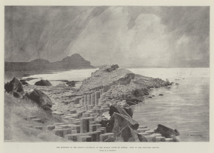 The Question of the Giant's Causeway, in the Dublin Court of Appeal, View of the Disputed Ground (litho)