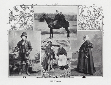 Ireland: Irish peasants (b/w photo)