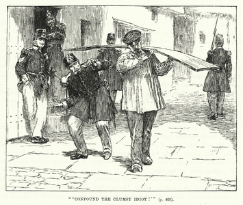 'Confound the clumsy idiot!' (engraving)