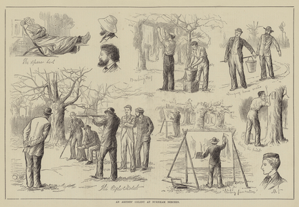 An Artists' Colony at Burnham Beeches (engraving)