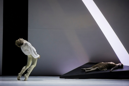 Francesco Resch as Romeo and Olga Smirnova as Juliet, 'Romeo and Juliet' performed by Ballets de Monte Carlo at Teatro de la Maestranza, Seville, Spain, 10 January 2023 (photo)