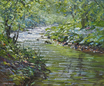 Sunlit Water, Wyedale, 2022 (acrylic on canvas)
