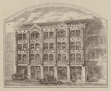 Messrs A J Brown, Brough, and Co, Paper Merchants, 29 to 32, Warwick Lane, Newgate Street, EC (engraving)