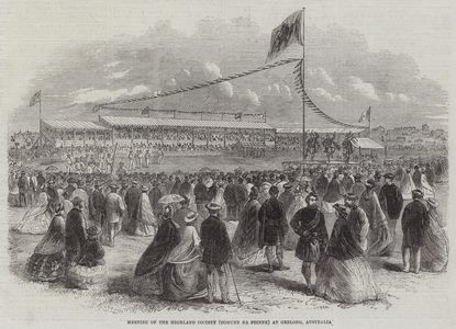Meeting of the Highland Society (Comunn na Feinne) at Geelong, Australia (engraving)