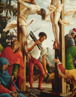 Crucifixion (spruce wood)