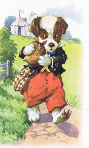 "I've won some nuts, Sally", said Peter, from Somebody's Darlings pub.by Juvenile Productions, 1957 (colour litho)