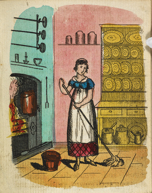 Illustration for the story of Cinderella.