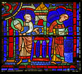 Scene from the 'Life of St. Martin', Chartres Cathedral (stained glass)