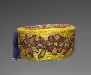 Coronet, 1900s (cloth, glass beads) 
