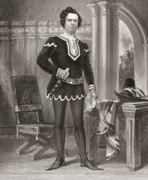 William Creswick in the role of Hotspur from Shakespeare's play King Henry IV.