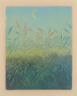 Ripe Cornfield: evening (Ahrendelf am Abend), 1896 (colour etching on zinc)