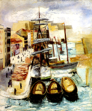 Contrasting Sounds, 1918 (oil on board)