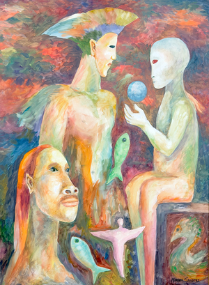 Mythos and Mores, 2000 (acrylic and watercolour on bainbridge board)