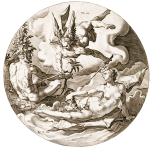 Day III, The Separation of the Waters, from the series The Six Days of Creation, 1589 (engraving)