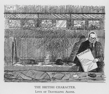 The British Character, Love of Travelling Alone (litho)