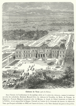 Chateau de Vaux, pres de Melun (engraving)
