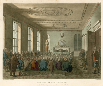 Society of Agriculture (coloured engraving)