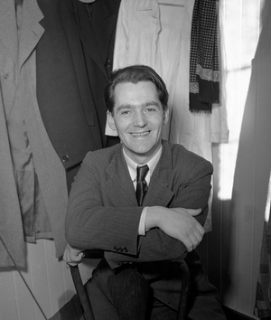 Trondheim 194802 Actor Lothar Lindtner at Trøndelag Theater ..., 1948 (photo)