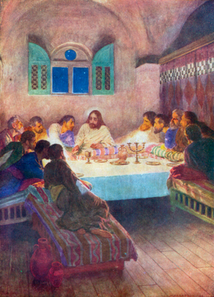 The Last Supper (colour litho)