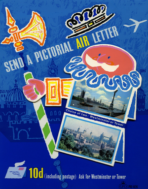 Send a pictorial air letter, 1963 (colour litho)