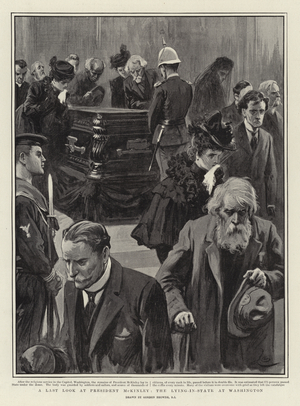 A Last Look at President McKinley, the Lying-in-State at Washington (litho)