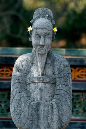 Tu Duc Royal Tomb complex, Mandarin statue, Hue, Vietnam, 2019 (photo)