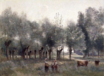 Women in a Field of Willows, 1860-65 (oil on canvas)