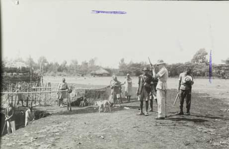 Home Guards at a Kikuyu security village, 1953 (b/w photo) [1995/076/1/1/15/1.21]