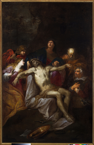 Lamentation over the body of Christ, 1640 (oil on canvas)
