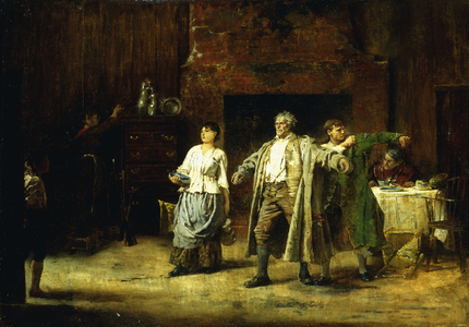 The Minute Men, (oil on canvas)