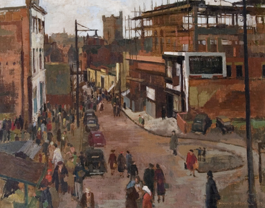 Smithford Street, Coventry, 1953 (oil on canvas)