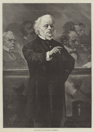 Mr Bright in the House of Commons (engraving)