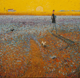 Van Gogh Sun, 2014 (oil on panel)