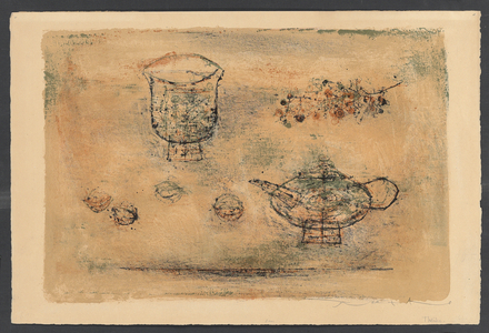 The tea pot, 1952 (colour litho)