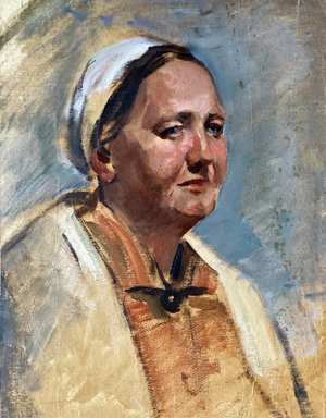 Worker Woman, 1956 (oil on card)