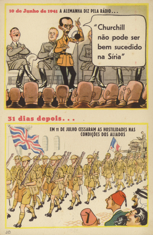 Allied invasion of Syria and Lebanon, World War II (colour litho)