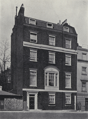 London, No 14 Curzon Street, 1766 (b/w photo)