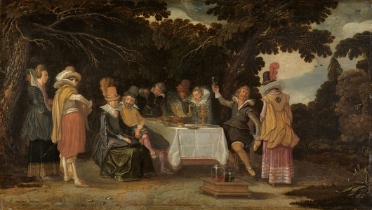 An open-air Party, 1615 (oil on panel)