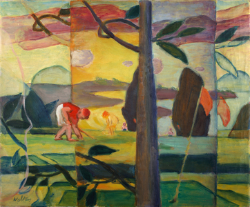 Boys at Golf, 1945 (oil on canvas)