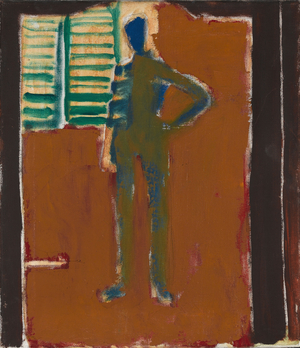 Mirror Landscape, Self Portrait (oil on canvas)