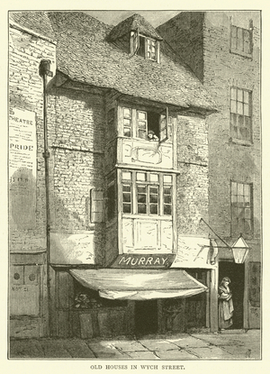 Old Houses in Wych Street (engraving)
