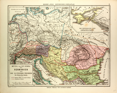 Map of Central and Eastern Europe During the Roman Empire