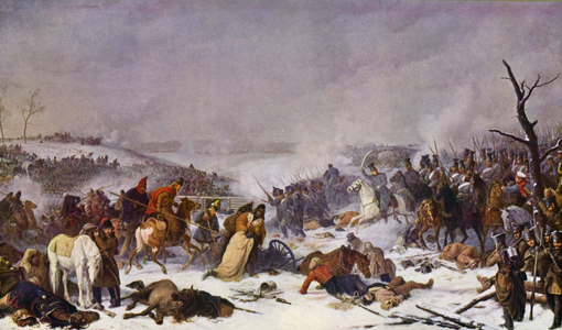 The battle of Losmine (colour litho)